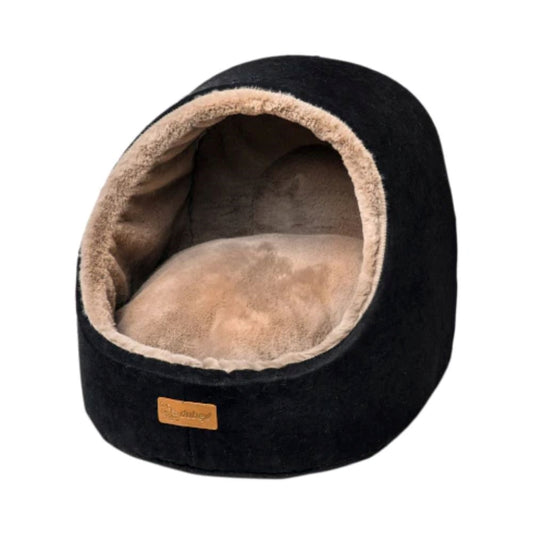 Feline Go plush mini bed for cats and dogs, black