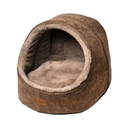 Feline Go plush mini bed for cats and dogs, brown