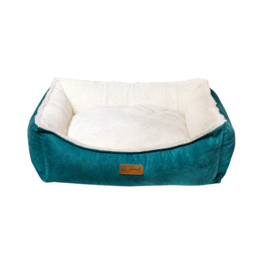 Feline Go Cheesecake Rectangular Bed for Cats and Dogs, Turquoise