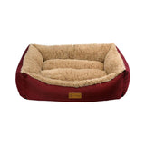 Feline Go Jelly Bean Rectangular Bed for Cats and Dogs, red