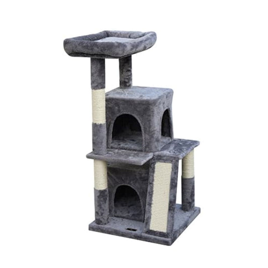 Feline Go Cat Scratcher, 2 Cabins, with a Bed, Various Colors