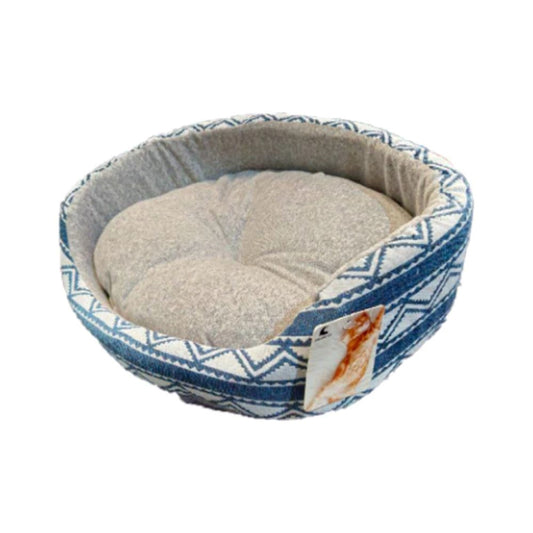 Feline Go Round Bed for Cats, Blue