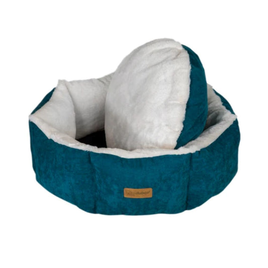 Feline Go round bed for cats and dogs, turquoise