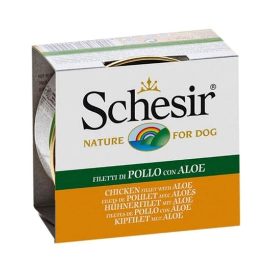 Schesir wet dog food chicken and aloevera 150g