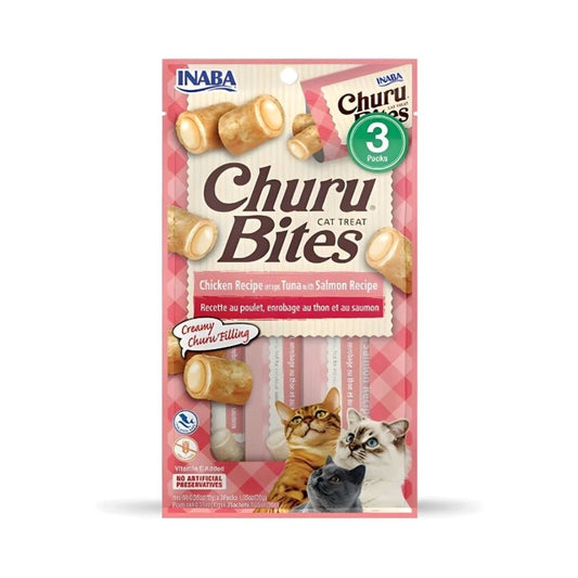 Inaba Churro Bites for cats with tuna and salmon 3 x 10g