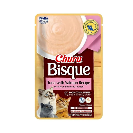 Inaba Churro Bisque Wet Treats For Cats With Tuna & Salmon 40g