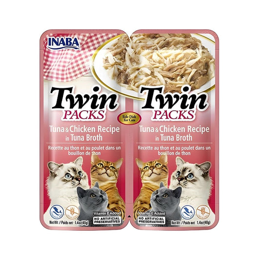 Inaba Churro Twin Cat Treats, Tuna And Chicken In Tuna Broth 40*2g