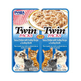 Inaba Churro Twin Cat Treats, Scallop And Chicken In Scallop Broth 40*2g