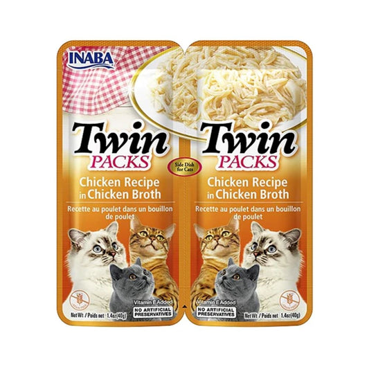 Inaba Churro Twin Cat Treats, Chicken In Chicken Broth 40*2g