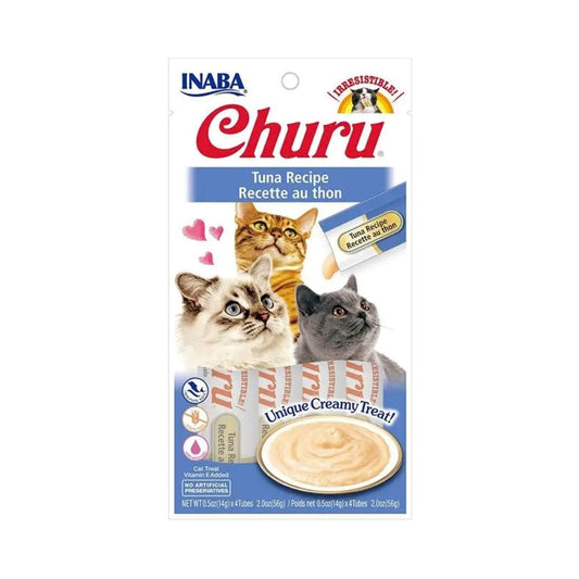 Inaba Churro Liquid Cat Treats, Tuna Recipe 4 x 14 g