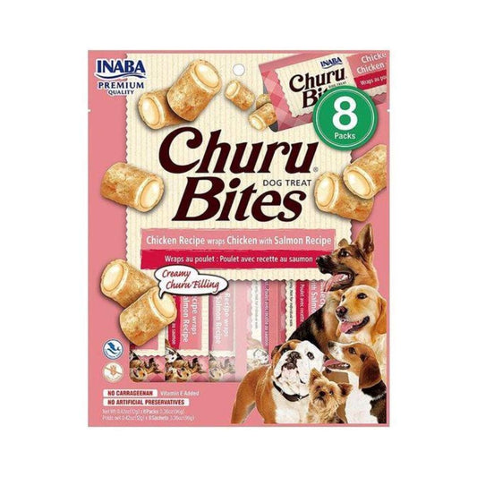 Inaba Churro Creamy Cat Treats Chicken & Salmon Recipe 8×12 g