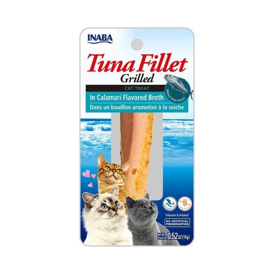 Inaba Cat Treat Tuna Fillet, in Calamari Flavored Broth 15g