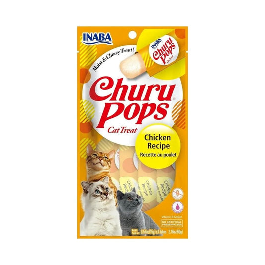 Inaba Churro Pops Cat Treats, Chicken Recipe 4 x 15 g