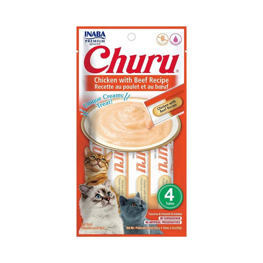 Churro Beef Treats For Cats, 4 x 14 g