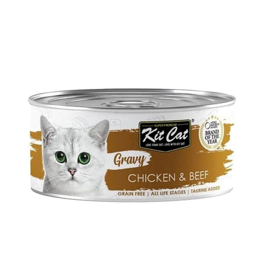 KitCat cat wet food gravy tuna and beef 70 g