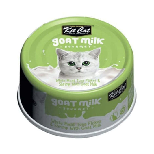 KitCat Wet Food with White Meat Tuna & Shrimp with Goat Milk 70 g