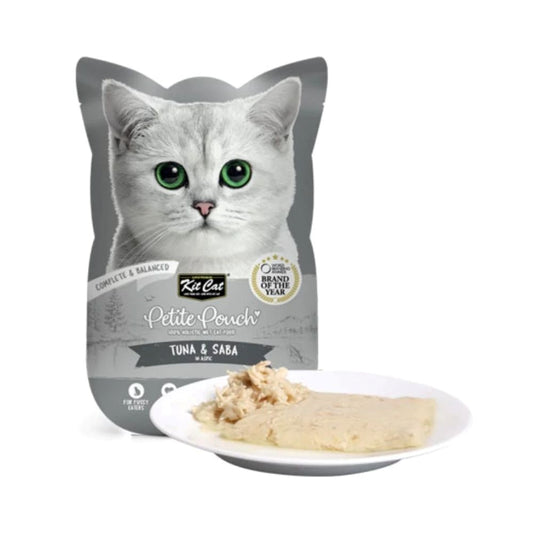 Kit Cat Petite Pouch Wet Cat Food with Tuna and Blue Mackerel 70g