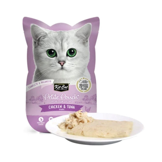 Kit Cat Petite Pouch Wet Cat Food With Tuna And Chicken 70g