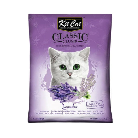 KitCat classic litter for cats with the scent of lavendar