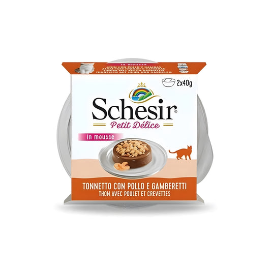 Schesir wet cat food tuna and chicken with shrimp 40 g