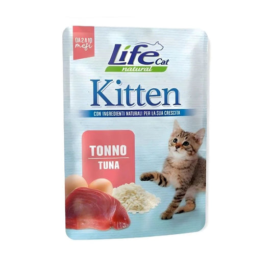 Life Cat Wet Food for Kittens with Tuna, Egg and Rice 70g