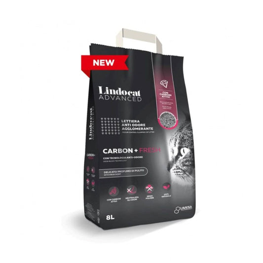 LindoCat Cat Litter Bentonite with Carbon Odorless High Clumping 8 L