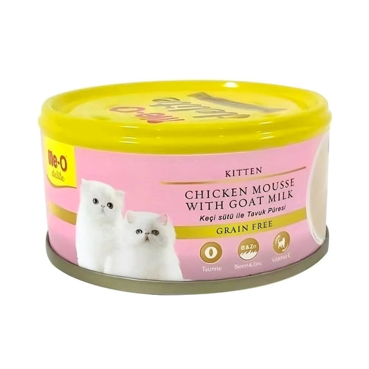 Meo Kitten Wet Food, Chicken Mousse with Goat Milk 80 g