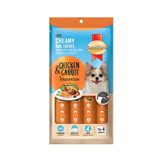 Meo Creamy Dog Treats, Chicken &  Carrots 15 g