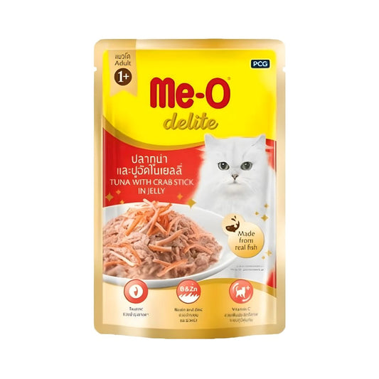 Meo Wet Cat Food Tuna and Crab in Jelly for Adult Cats 70 g