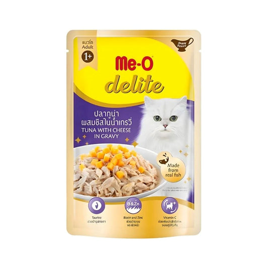 Meo Wet Cat Food Tuna and Cheese in Gravy for Adult Cats 70 g