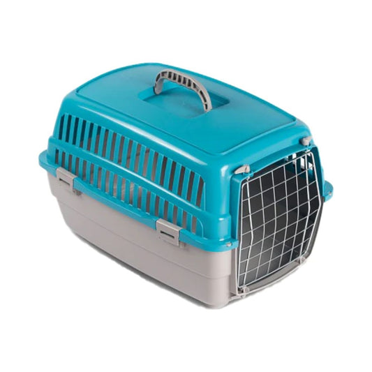 MPS Carrier for Cats and Dogs, Plastic, Metal Door