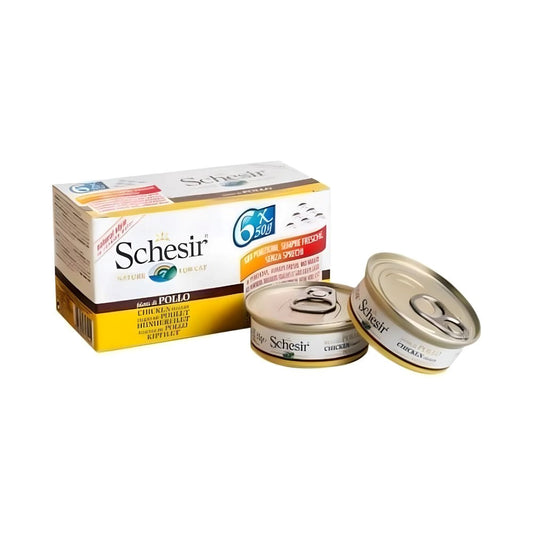 Schesir Wet Cat Food Chicken in Broth 6*50 g