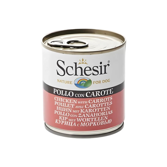 Schesir wet dog food chicken and carrots in jelly 285g