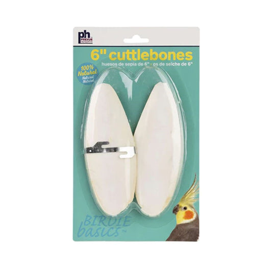 Calcium rich cuttlebone for birds 15.2 cm, 2 pieces