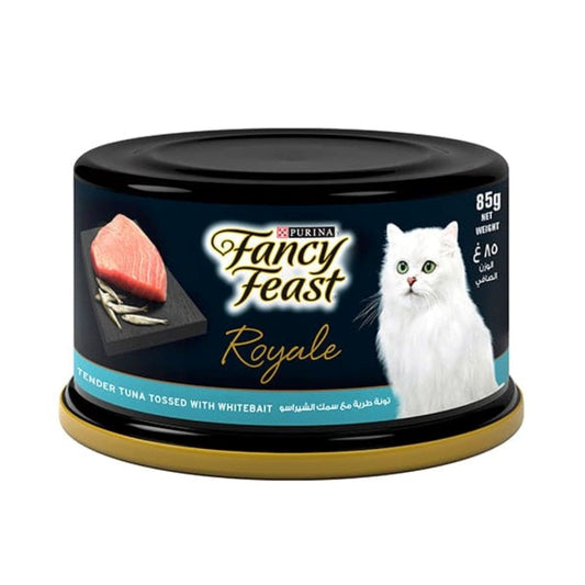 Purina Fancy Feast Royal Wet Cat Food, Tender Tuna Tossed with Whitebait  85 g