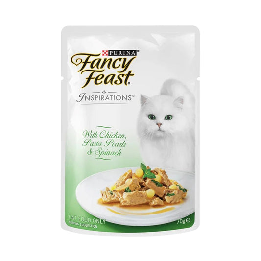 Purina Fancy Feast Inspirations Wet Food For Cats Chicken, pasta and spinach 70g