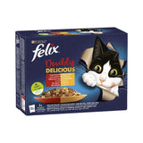 Purina Felix cat wet food mix beef 12*85 g