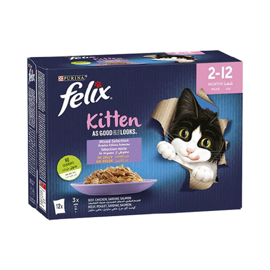 Purina Felix Countryside Wet Food For Kitten, Assorted Flavors 85*12g