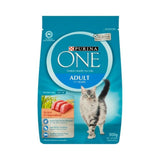 Purina One dry food for adult cats with tuna