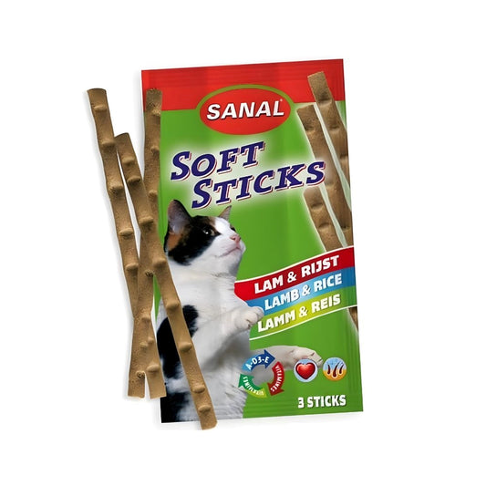 Sanal cat treats, lamb and rice 15g