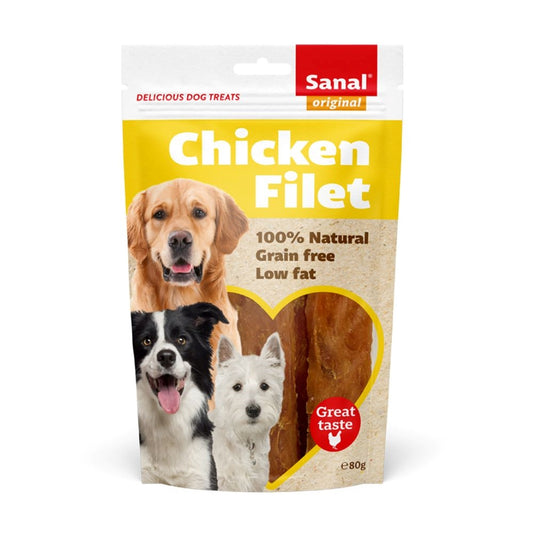 Sanal treats for dogs chicken fillet 80g