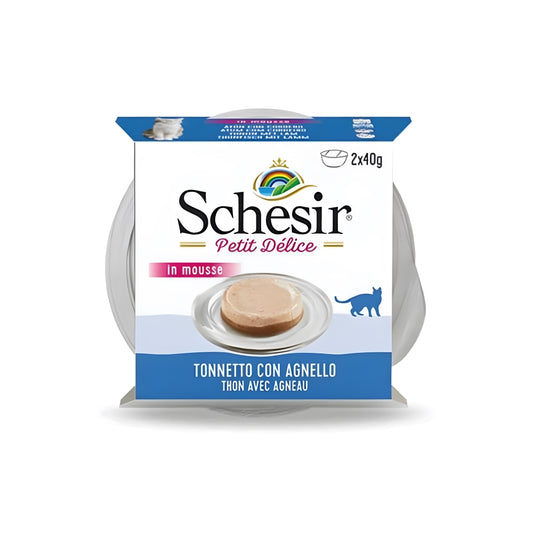 Schesir wet cat food with tuna and lamb flavor 40 g