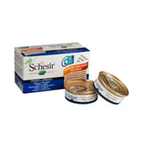 Schesir Wet Cat Food, Tuna With Sea ​​Bass in Jelly 6*50 g