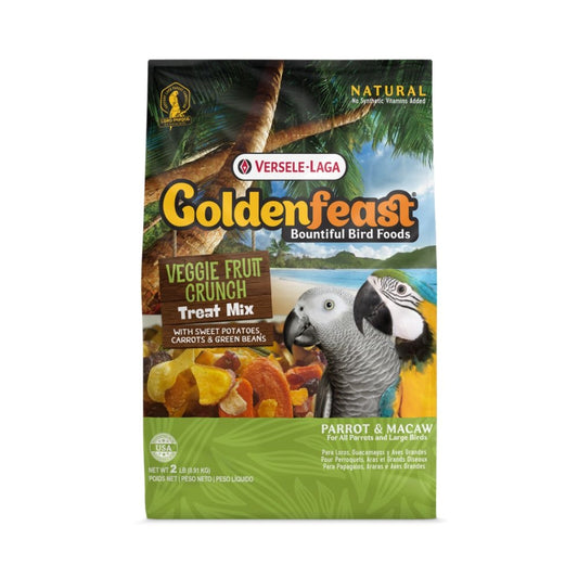 Versel Laqa Golden Feast Mix Fruit and Vegetable Crackers Treats for Parrots, Macaws and Large Birds