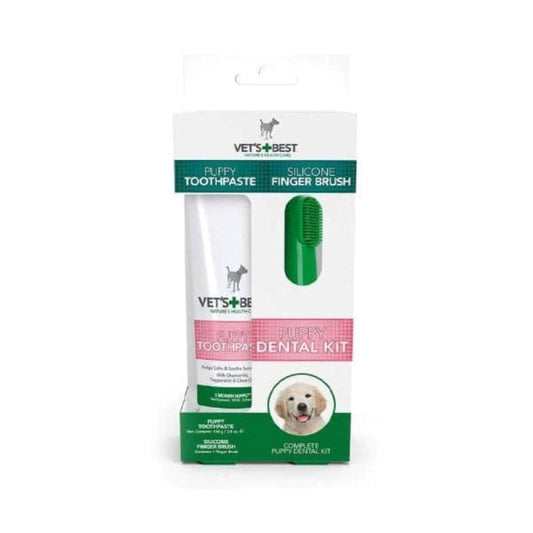 Vet's Best Dental gel with silicone finger brush for puppies