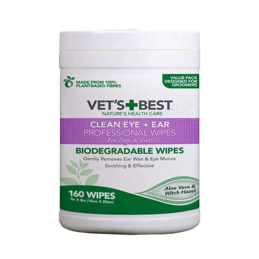 Vet's Best Wipes for cats and dogs to clean the eyes and ears 160 pcs