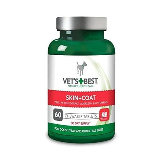 Vet's Best Chewable Tablets Support Healthy Coat And Skin For Dogs 60 Tablets