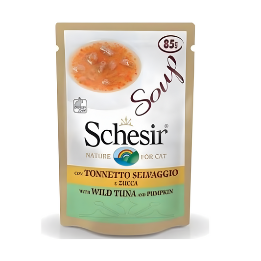 Schesir Wet Food Tuna & Pumpkin Soup for Adult Cats 85g