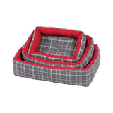 Zolux Rectangular bed for cats, striped red color