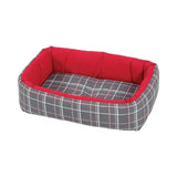 Zolux Rectangular bed for cats, striped red color